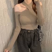 miniministore ニットトップス ホルターネック 肩出し - ファッション通販 MAGASEEK(マガシーク)