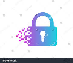 digital security pixel lock icon logo design element lock icon pixel digital