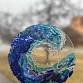 Fused Glass Ocean Wave Art