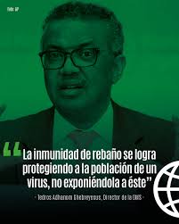 MetroInternacional I El Director de la #OMS dijo que los funcionarios de  salud por lo general tratan de lograr la inmunidad de rebaño a través de la  vacunación. ▶️ https://bit.ly/2GUw4VA