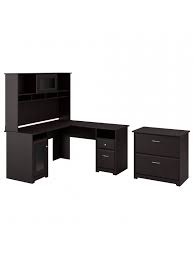 Check spelling or type a new query. Bush Furniture Cabot L Shaped Desk With Hutch And Lateral File Cabinet Espresso Oak Standard Delivery Office Depot