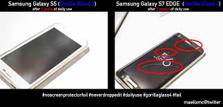 Gorilla® glass 3 is not only chemically strengthened — its atomic configuration is formulated so that the glass is fundamentally tougher and more damage resistant, even before chemical strengthening. Sascha Sambale On Twitter My Samsung Galaxys5 Gorilla Glass 3 Vs Galaxys7edge Gorilla Glass 4 No Support From Samsungde Here Corninggorilla Neverdroppedit Https T Co 2x9foxsvbc