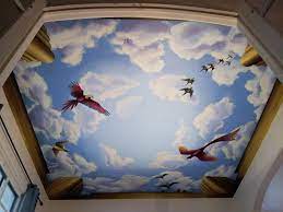 Snazz up a murphy bed Ceiling Murals Google Search Ceiling Murals Ceiling Murals Wallpaper Ceiling Mural