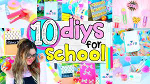 10 Diy School Supplies 2017 Easy 5 Minute Crafts Back To School Diy Projects Ideas Youtube School Diy Diy School Supplies Diy Back To School