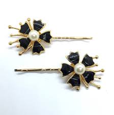 Black And Gold Hair Piece Vintage Black Gold Hair Clips Vintage Flower Hair Pins Black Flower Hair Pins Gothic Hair Clips Alternative Wedding Hair Accessory Vintage Hair Accessories Gold Hair Clips Hair Accessories Vintage