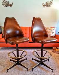 Vintage Atomic Swivel Bar Stools By Douglas Furniture Of California Inc Pair Swivel Bar Stools Bar Stools Eames Lounge Chair