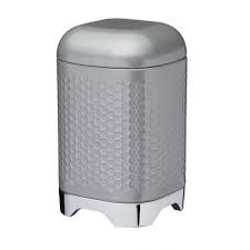 White wave ceramic kitchen canister. Kitchencraft Lovello Textured Grey Plain Canister Auntie Morags