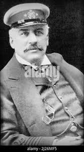 JOHN PIERPOINT MORGAN American financier and banker in a satirical cartoon  showing him dictating to President Theodore Roosevelt Stock Photo