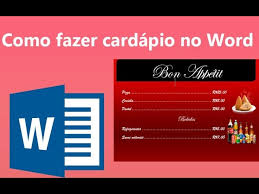 Como Fazer Cardapio No Word Youtube Após o descanso da massa, pode montar os pastéis com o recheio de sua preferência e fritar. como fazer cardapio no word youtube