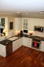 Dark wood floors white kitchen cabinets. Black Kitchen Cabinets Wood Floor
