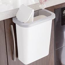 Though its slender, ergonomic shape gives it a slightly smaller capacity than a standard can, this design choice what you should know about kitchen trash cans. Aihome Hanging Trash Can Small Kitchen Garbage Can Waste Bin With Lid For Kitchen Cabinet Door Walmart Canada