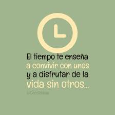 El Tiempo Te Ensena A Convivir Con Unos Y A Disfrutar De La Vida Sin Otros Teresa Restegui Http Frases De Palabras Frases Bonitas Frases De Inspiracion