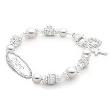 Black And White Bracelet Baby Christening Baptism Baby Bracelet For Girls White Pearls Baby Girl Baptism Gift Baby Girl Baptism Gifts Baby Baptism Gifts