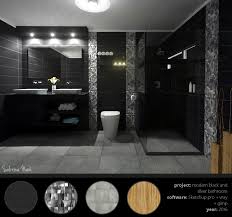 My initial design concept for the bedroom section in our principal suite merged a lot of the characteristics of natural luxury and transitional style that we've incorporated in our previous bedrooms. Modern Black And Silver Bathroom On Behance