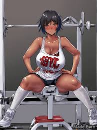 Porn image of high socks short gym white hentai 20 spandex created by AI