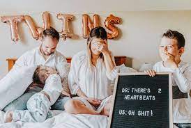Some folks prefer to knock it all out at one time, while others may break it up. 21 Twin Pregnancy Announcements For Double The Fun