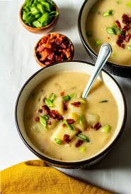 Easy Loaded Baked Potato Soup Paleo Dairy Free Whole30 All The Healthy Things Recipe Loaded Baked Potato Soup Baked Potato Soup Potato Soup