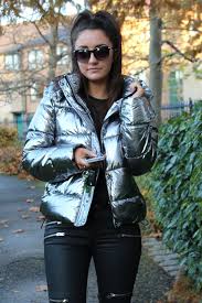 Zara This Seasons Must Have Silver Puffer Puffer Jacket Women Leather Jackets Women Silver Puffer Jacket