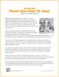 Theodor Seuss Geisel Printable Biography