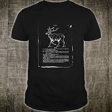 deer hunter vintage butcher chart vintage 1800s cookbook shirt