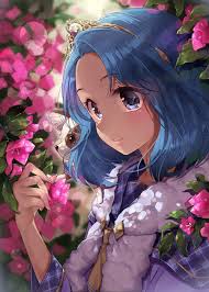 Pin By John Doe On Anime Anime Flower Anime Art Beautiful Blue Anime