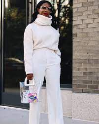 Ad Just A Casual Slay In My Winter White Thanks To Tampax Radiant Collection I Ve Partner In 2020 White Pants Winter White Pants Outfit Winter Winter White Outfit