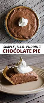 Simple Chocolate Pie Made With Jell O Pudding Mom Spark Mom Blogger Instant Chocolate Pudding Recipe Chocolate Pie Recipes Easy Chocolate Pie