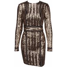 The Ivanka Long Sleeved Gold Sequin Mini Belted Dress Black 99 Liked On Polyvore Fea Long Sleeve Sequin Dress Slimming Mini Dresses Gold Long Sleeve Dress