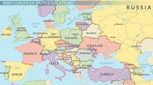 More wwii maps will be added in time, depicting different time periods. Locations Of Major Events Battles In World War Ii Europe Video Lesson Transcript Study Com