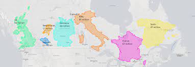 France and germany face off in euro 2020 group of death. True Scale Comparison Of Select European Countries Land Size To Canada Along With Their Population For Reference Canada S Population Is 37 Million Canada