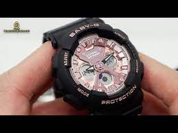 Baby G Analog Digital Glitter Series Black And Pink Ba130 1a4 Youtube
