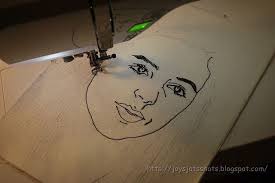 Joy S Jots Shots Whatnots Sewing Machine Drawing Sewing Art Thread Painting