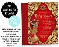 Red Baby Shower Etsy