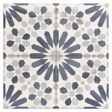 Casablanca Sky Matte Porcelain Tile Porcelain Tile Decorative Floor Tile Patterned Floor Tiles