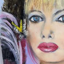 1960s Marc Olivier Gregoire French Portrait Oil Painting of a Woman