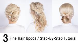 Another great way to add volume to your thin hair is spraying dry shampoo on your roots. 3 Fine Hair Updos Step By Step Tutorial Kenra Professional Youtube