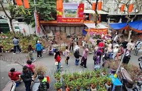 Chợ hoa Hàng Lược nhộn nhịp ngày giáp Tết