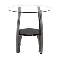 Low price round glass coffee tables price. 86 Off Ashley Furniture Ashley Furniture Round Glass And Black End Table Tables