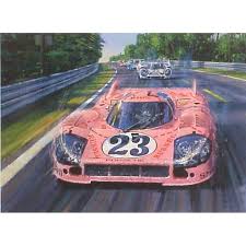 Two limited edition prints by nicholas watts featuring british formula 1 champions including: Nicholas Watts The Truffeljager