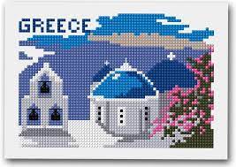 Cross stitch wedding patterns are personalized with cross stitch cursive leters so you can create unique cover for the wedding gift book. 13 Cross Stitch Greece Ideas Cross Stitch Stitch Cross Stitch Patterns