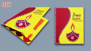 This diy greeting card for diwali is quite simple to make at home yet has a premium feel to it. Diy Diwali Card Handmade Easy Diwali Card How To Make Simple Diwali Card Youtube