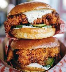 This nashville hot chicken sandwich is the perfect easy recipe for a busy dinner night. Nashville Style Hot Chicken Sandwich W Buttermilk Dill Dressing Blue Ribbon Fried Chicken New York Ny Hot Chicken Sandwiches Hot Chicken Fried Chicken
