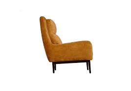 Homecraft furniture espresso storage side table. Wing Chair Single Seater Mustard Yellow Colour At Best Price
