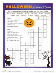 The new york times crossword puzzle is a daily puzzle published in the new york times, online at the newspaper's website, syndicated to more than 300 other newspapers and journals, and available on mobile apps. Halloween Crossword Puzzle 3 Worksheet Education Com Halloween Worksheets Halloween Crossword Halloween Worksheets Free