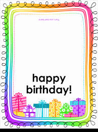 Happy birthday card word template. Birthday Card Gifts On White Background Half Fold