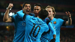 Uefa champions league first knockout round. Arsenal 0 2 Barcelona Messi Double Gives Luis Enrique S Men The Advantage Goal Com