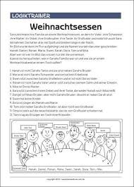 Weihnachtsessen Logiktrainer Denksportaufgabe Fur Kinder Logik Ratsel Denksportaufgaben Ratsel Fur Kinder