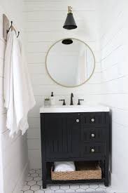 Black And White Modern Farmhouse Bathroom Gorgeous 77 Awesome Modern Farmhouse Bathroom Vanity Ideas Https Roomaholic Com 3091 Modern Farmhouse Bathroom Bathroom Vanity Designs Black Vanity Bathroom