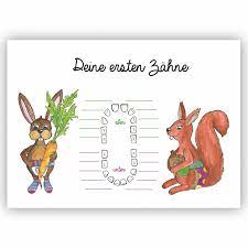 zahnkarte karte zum eintragen baby zahne erster zahn mausmimi baby zahne meilensteinkarten babyalbum