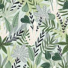 Bayou Breeze Basnight Botanical Leaves Peel And Stick Wallpaper Roll In 2021 Tropical Leaves Plant Illustration Plant Pattern